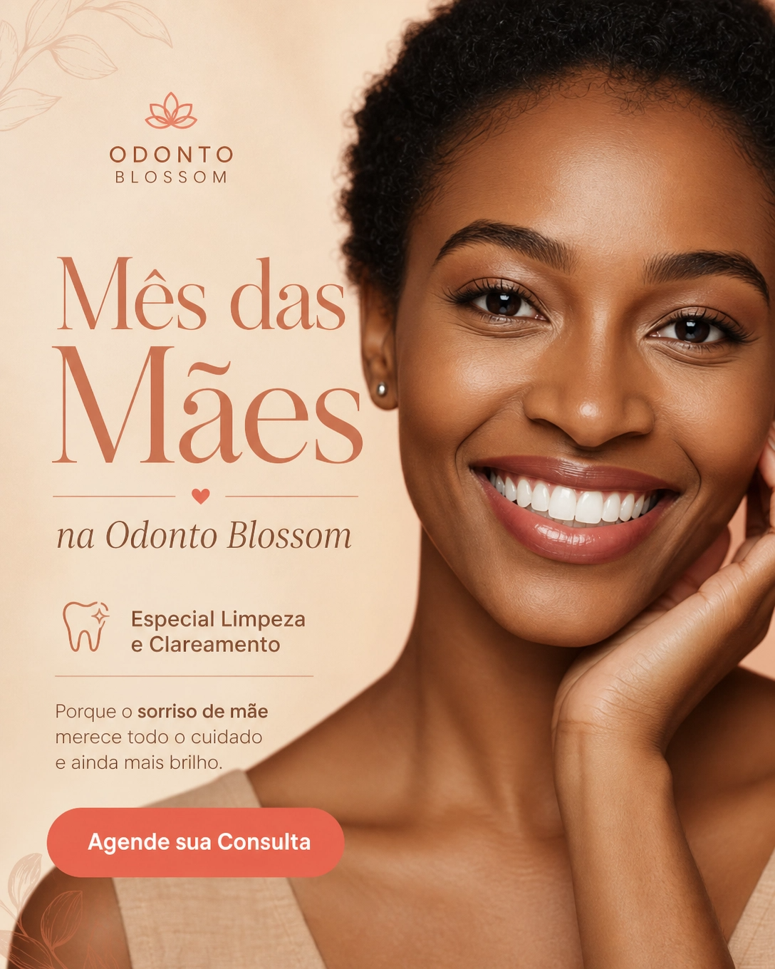 Campanha Mês das Mães da Odonto Blossom com especial de limpeza e clareamento
